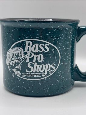 BASS PRO SHOPS Ceramic Campfire Coffee Mug, Speckled Green, 16 Oz